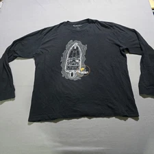 Simms Fishing Long Sleeve Graphic T Shirt black Mens XL  Fish Boat