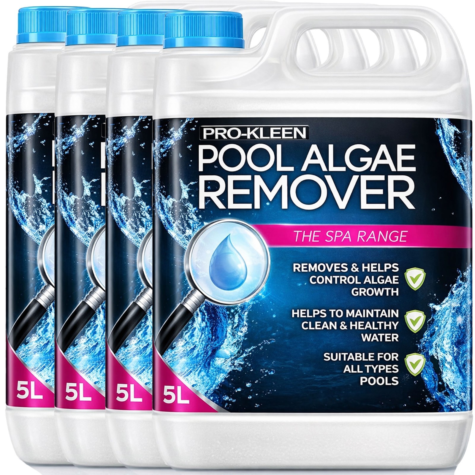Pool Algaecide Algae Remover Swimming  Concentrated Formula 4 x 5 Litres