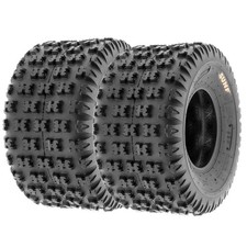 Pair of 2, 18x10-8 18x10x8 Quad ATV All Terrain AT 6 Ply Tires A031 by SunF