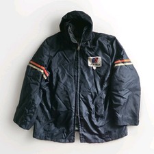 XXL Vintage United Airlines Work Hooded Jacket Amazon Sportswear Navy Blue
