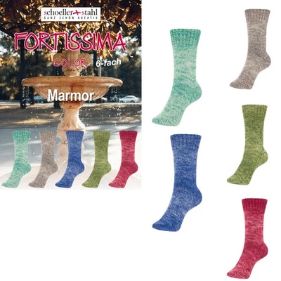 SCHOELLER + STAHL Fortissima MARMOR COLOR 6-fach Sockenwolle 150 g-Knäuel Schoeller+Stahl