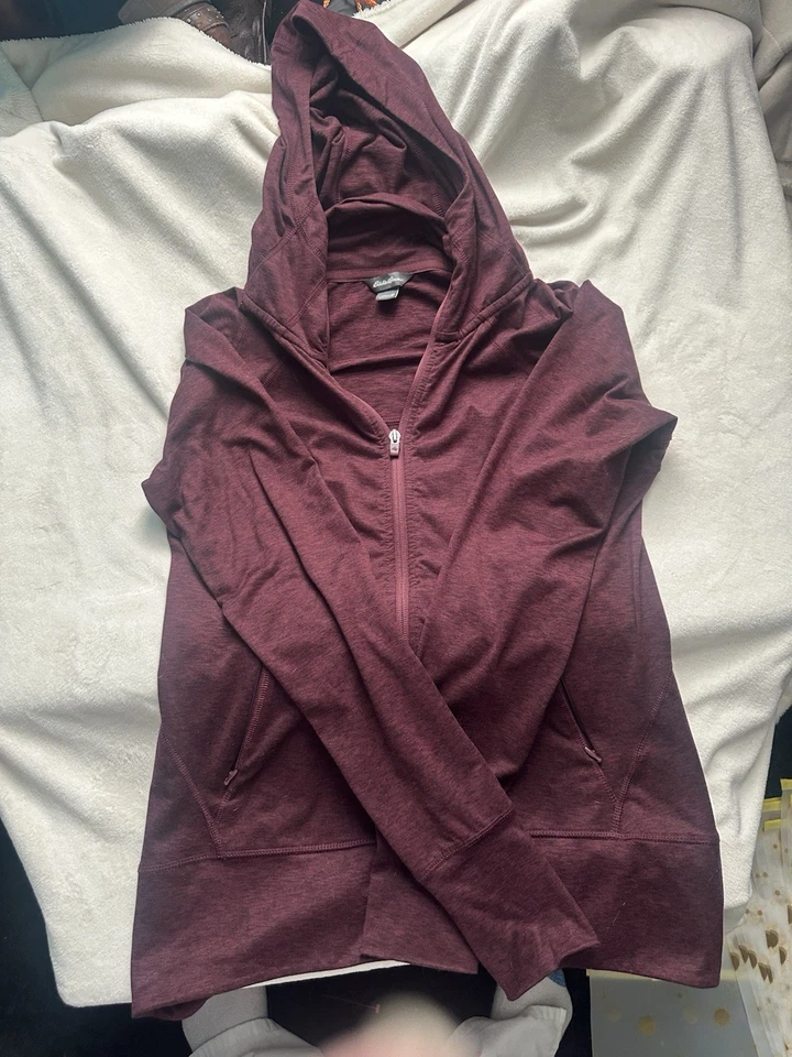 Eddie Bauer Ascent Full Zip Jacket Women Small Red Outdoor Gorpcore Hiking Camp - Image 2 of 3