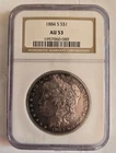 1884 S Morgan Silver dollar NGC AU53