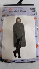 Black Hooded Cape Halloween Costume