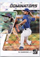 2021 Panini Donruss Baseball Yu Darvish Dominators FOIL /349