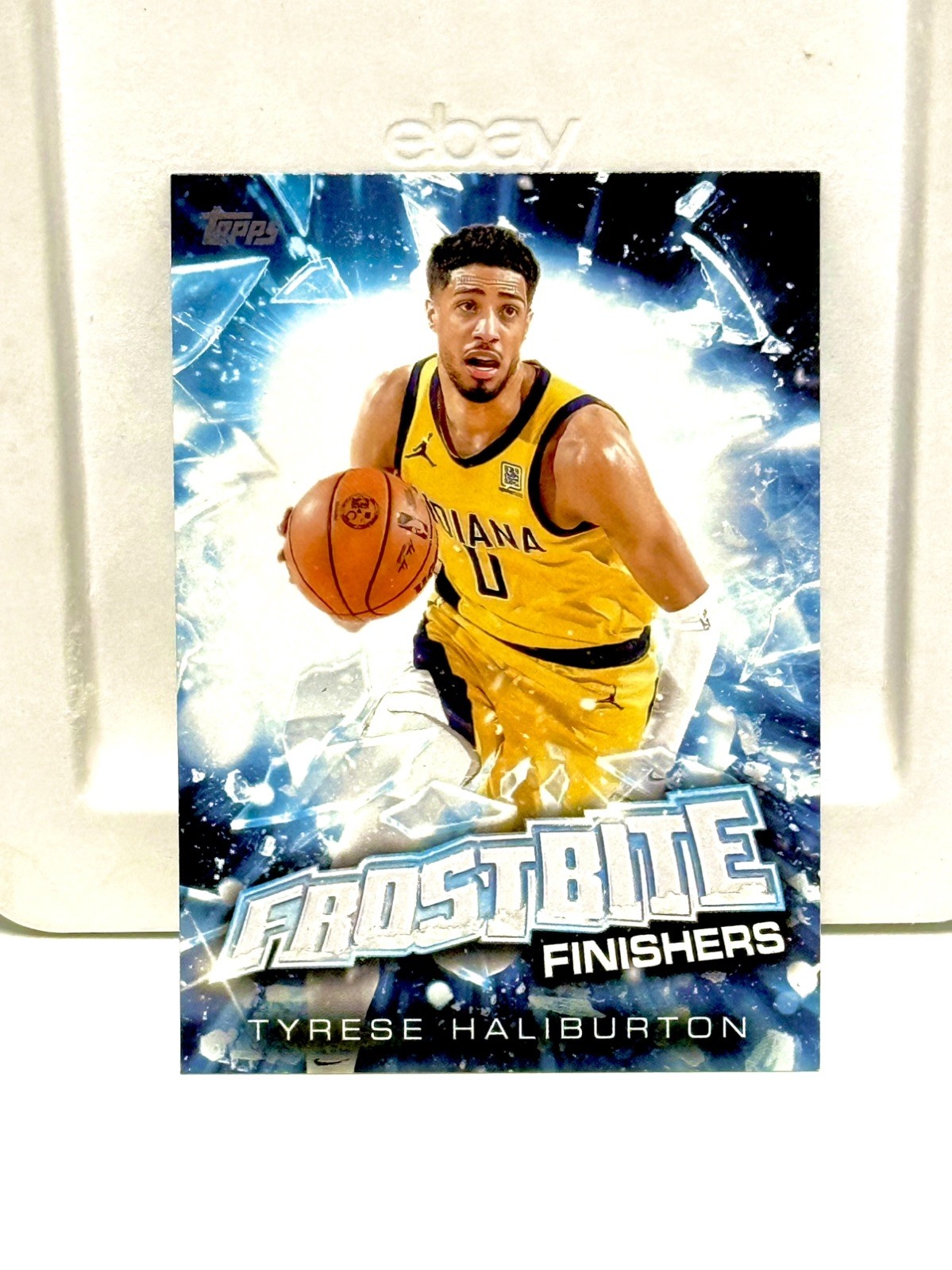 2025-26 Topps Holiday Basketball Tyrese Haliburton Frostbite Finishers Pacers