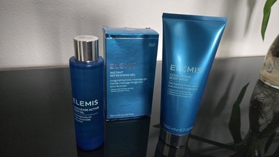 Elemis Trio Musclease Active Body Oil  Cool Down Body Wash  Refreshing Gel