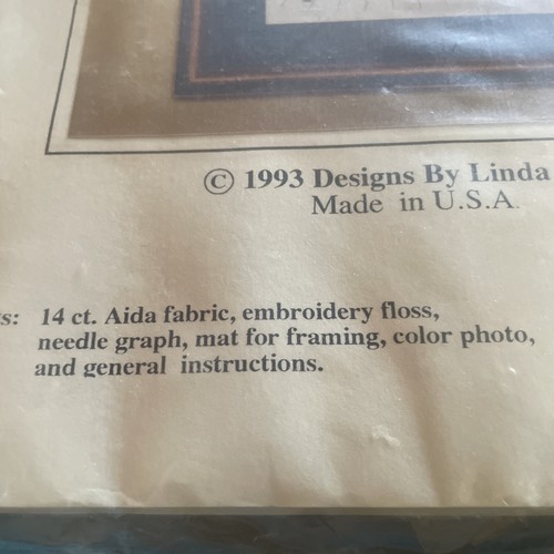 Kit punto croce contato scena carro finestre country LINDEN/Linda Myers 1993 nuovo - Foto 6 di 7
