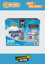 Member's Mark Power Flex 13-Gallon Tall Kitchen Drawstring Trash Bags 200 ct