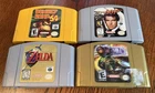 Nintendo 64 Game Lot - 4 Games - Zelda 64, DK64, Goldeneye