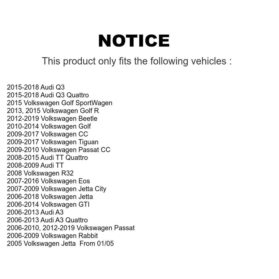 Rear Stabilizer Links Kit for Volkswagen Tiguan CC Eos Rabbit R32 2006-2017 oe6 - Image 2 of 3