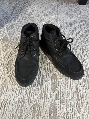 Rockport Men's Weather Ready Black Leather Boots 9
