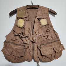 Vintage 1960s-70s Ideal Fly Fishing Vest Fenwick Patch Gorpcore Utility
