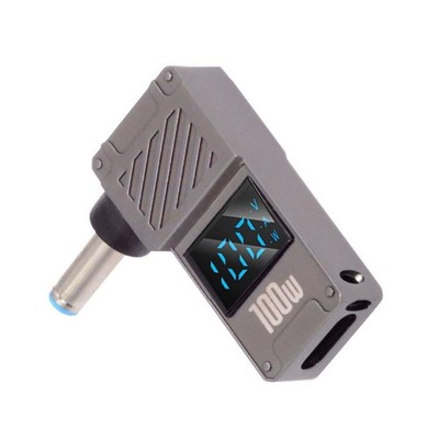 USB C Female to DC 4.5x3.0mm 100W HP Barrel Jack PD Power Adapter for Laptop