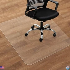 SHAREWIN Office Chair Mat for Hard Floors - 47''×47'',Heavy Duty Clear Wood/Tile