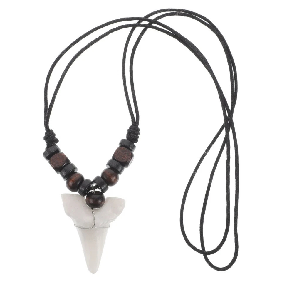 Surfer-Haifischzahn-Anhänger-Halskette, Schildkrötenzahn-Halskette, böhmische, - Bild 2 von 4