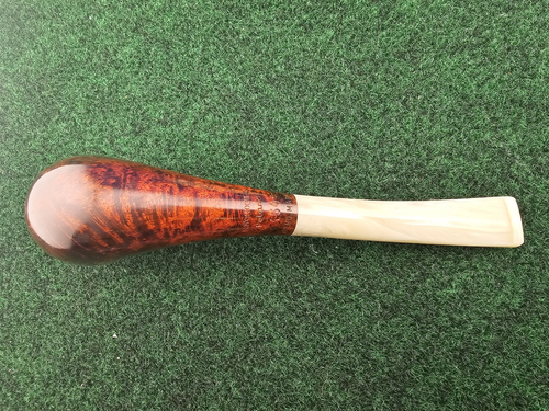 Handmade Worobiec Smooth Finish Horn Cream Acrylic Stem Premium Briar Pipe - Picture 4 of 12