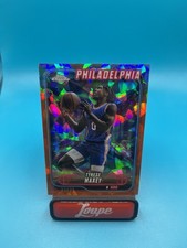 Tyrese Maxey 2024-25 Topps Chrome Sapphire Orange Refractor 21/25 #40 76ers