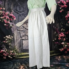 Vintage 1970s Skirt Maxi Floor Length White Criss Cross Pattern