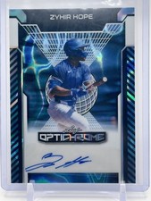2025 Leaf Zyhir Hope Optichrome Baseball Blue Auto /7 RC Dodgers + /75 Leaf SSP