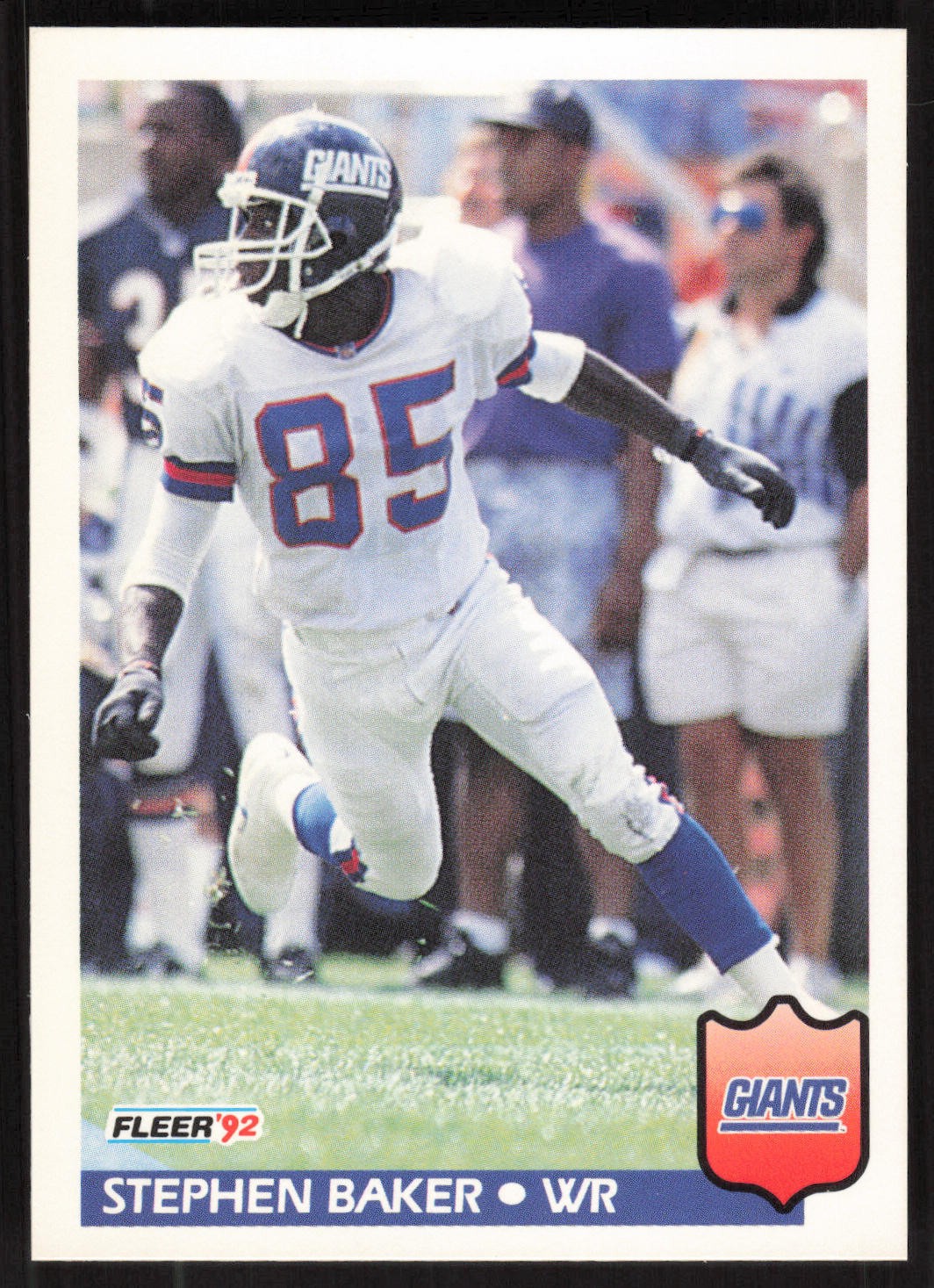 Stephen Baker, 1992 Fleer, #287, New York Giants,