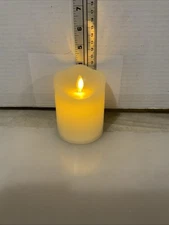 12 Count Flameless LED Battery Ivory Candles W/Moving Wick Remote UnScented Wax