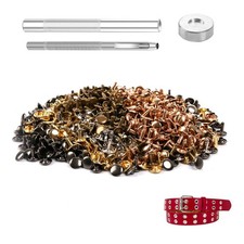 100 Sets 8x8mm Multi Colors Leather Rivets Double Cap Snaps Fasteners Tools