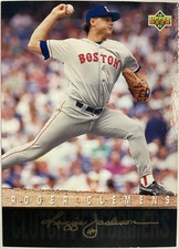 1994 Upper Deck Reggie Jackson Clutch Performers Roger Clemens Baseball Card R7
