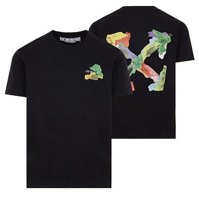 Off-White Herren T-Shirt schwarz Gr. M Rundhals Kurzarm Logo Grafik