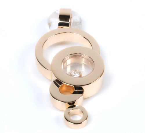 Chopard Happy Bubbles Happy Diamond 18k Rose Gold Pendant Top Charm Discontinued