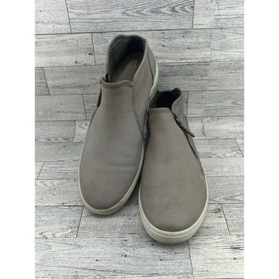 ECCO Soft 7 Slip On Mid Boots Grey Leather Zip Side Women EU 40 US 9