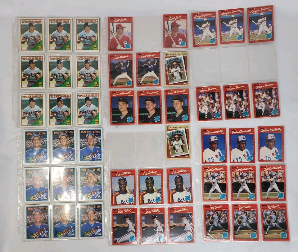 Lote grande de cartões de beisebol da década de 1980 com Mattingly, Bo Jackson, Puckett (Topps/Donruss) - Imagem 3 de 4