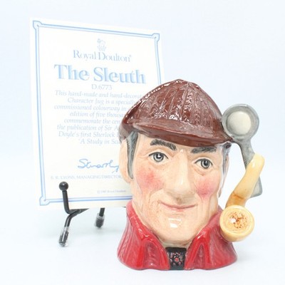 Royal Doulton The Sleuth Small Character Toby Jug Limited Edition Rare D6773 4''