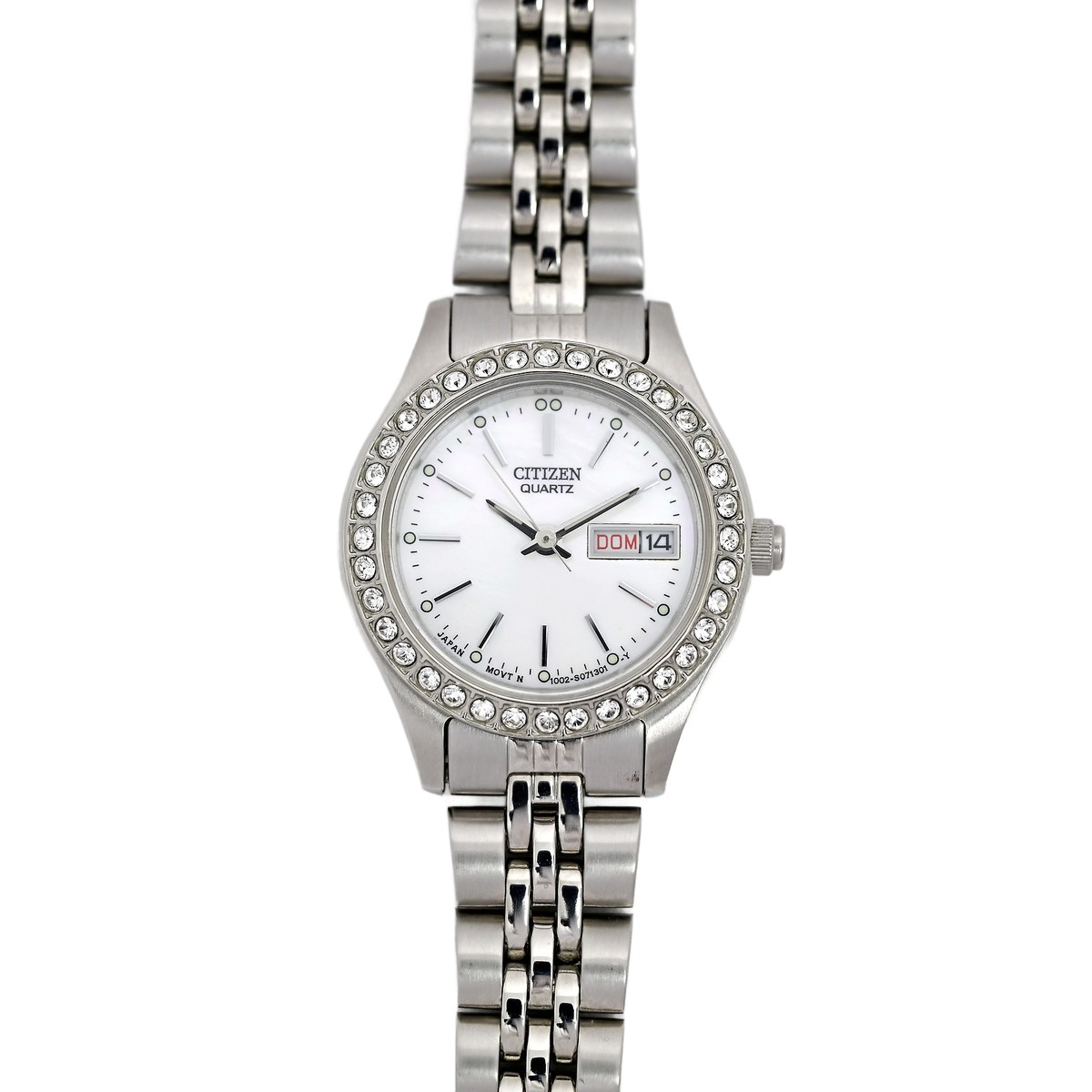 ★レア逆輸入★CITIZEN Quartz Swarovski Womens Watch Citizen Swarovski Crystal Silver Tone Ladies Dress Watch