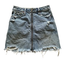 Abercrombie  Fitch Zoe Natural Rise Vintage A-Line Denim Skirt Size 25/0