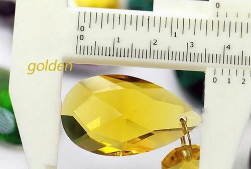 10PCS 38MM Colorful Teardrop Glass Chandelier Crystal Prisms Wedding Decoration - Picture 14 of 43
