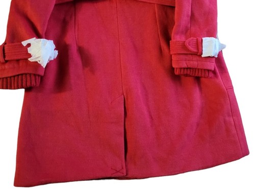 Giacca da donna NY&CO XL rossa finitura in pelliccia sintetica rimovibile cappotto di pea cintura festiva - Foto 7 di 13