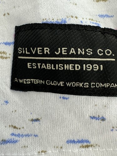 Silver Jeans Co. Boy's tee shirt Navy white Stripe Knit Crewneck 100% cotton 7 - Picture 7 of 15