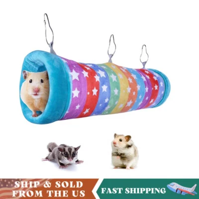 HOMEYA Guinea Pig Hanging Tunnel Hamster Pet Hammock for Cage Ferret Rat Glider Toy