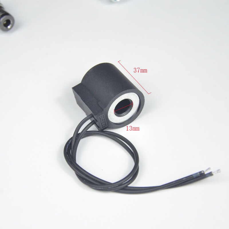 Threaded Cartridge Solenoid Valve Coil with Leads DC24V H：37mm 13mm hole