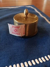 Vintage Brass Pat Products Division Of K & McD Ink Roseland NJ Stamp Keeper 