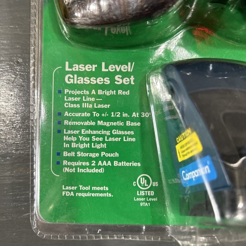 Companion Laser Level w/glasses Set, Original SEARS #9-48299 - Picture 2 of 5