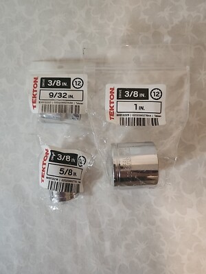 Tekton Individual 3/8  Drive Standard SAE Socket 12-point Choose From 9/32 - 1''