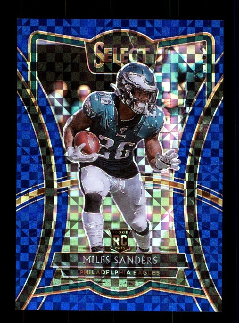 2019 SELECT #102 MILES SANDERS PREMIER LEVEL ROOKIE RC BLUE PRIZM /149 EAGLES