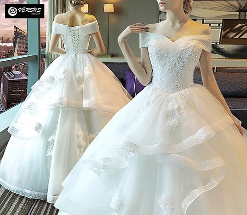 Abito Vestito da Sposa Spalle Scoperte Shoulders Off Wedding Dress BRID001  | eBay
