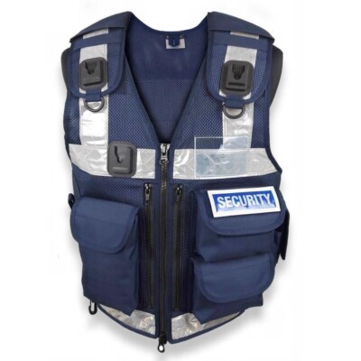 Safety Protec One Size Fits All Navy Security Response Weste reflektierend Sicherheit