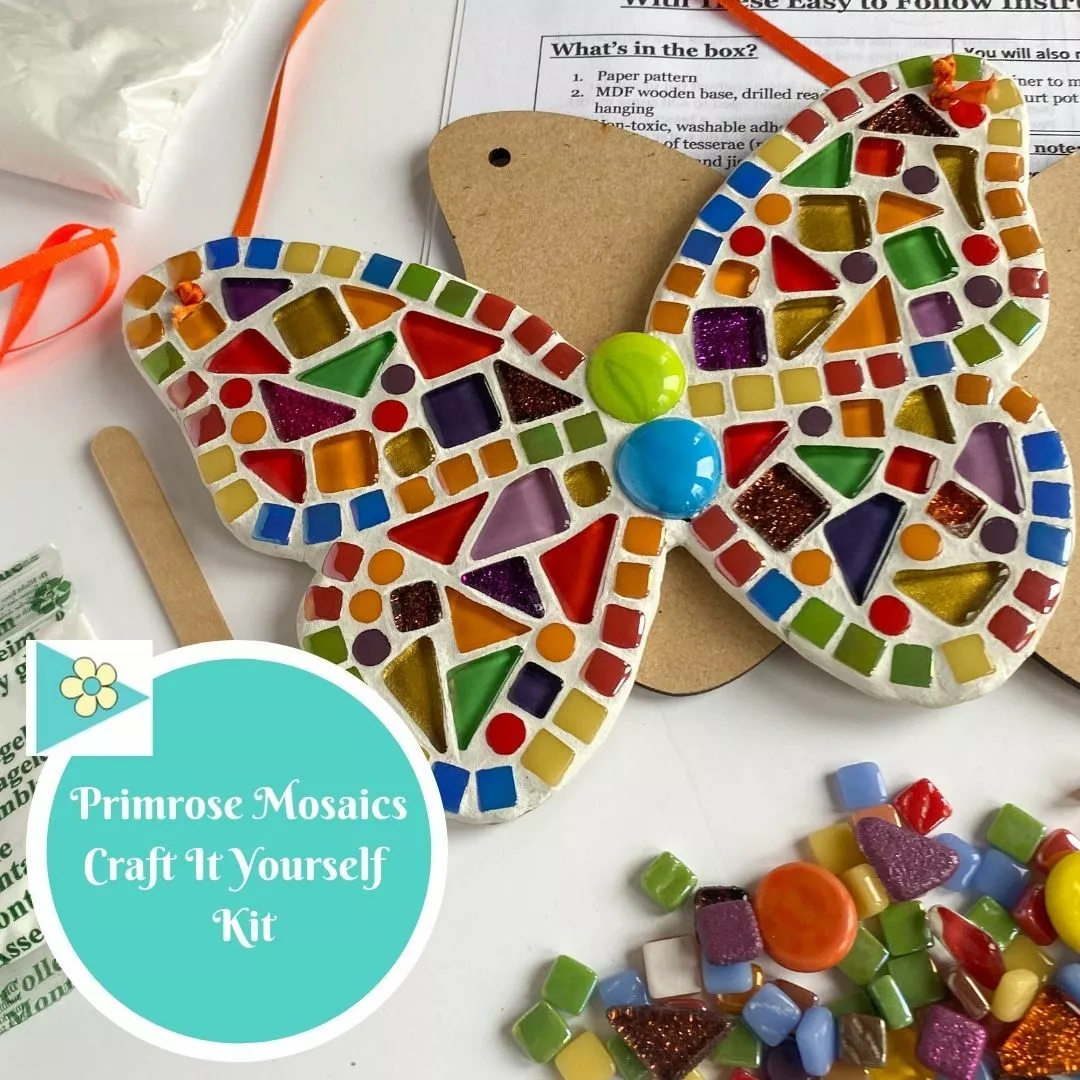 Folkart Flower Mosaic Kit. Suitable for Beginners. No Cutting. Craft Kit.  Crafty Gift. 