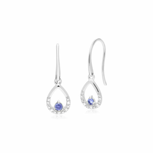 Boucles D'oreilles Argent Sterling Tanzanite Diopside Grenat - Fait Main ROSEMIMOSA