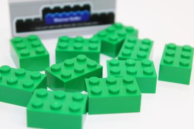 Lego (c) 10x 2x3 - Basic Stein - grün - 3002 - brick green