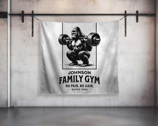 Weightlifting Motivational Wall Art - Gym Tapestry Flag